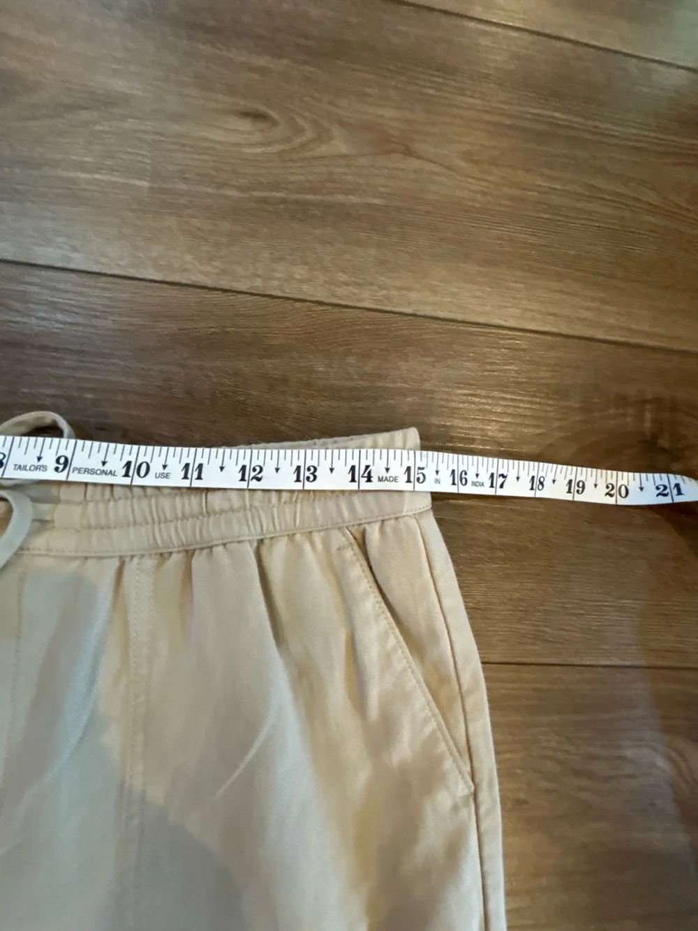 Banana Republic Linen Lyocell Pull On Ankle Pants Beige Small